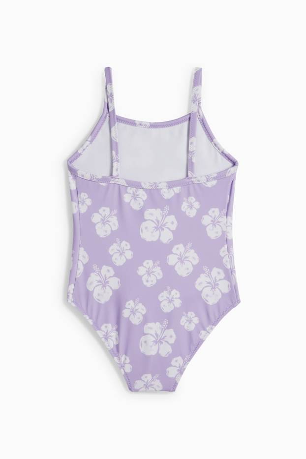 Children Girls - Swimsuit - LYCRA® XTRA LIFE™ - floral - light violet