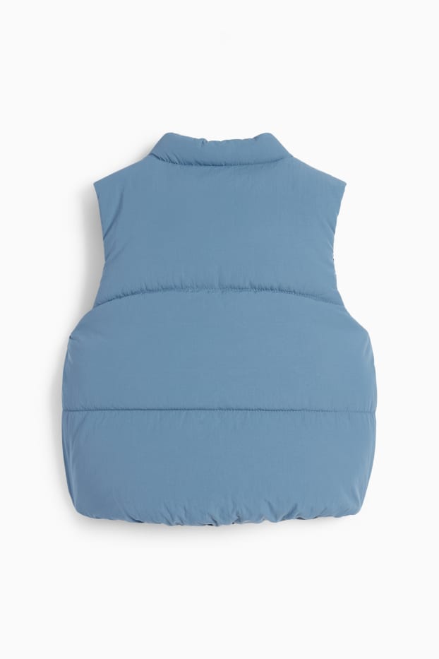 Bebés niños - Zorro - chaleco acolchado reversible para bebé - hidrófugo - azul oscuro