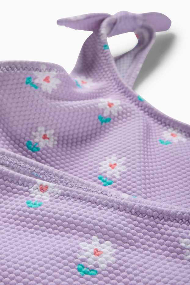 Kinder Mädchen - Bikini - LYCRA® XTRA LIFE™ - 2 teilig - geblümt - hellviolett