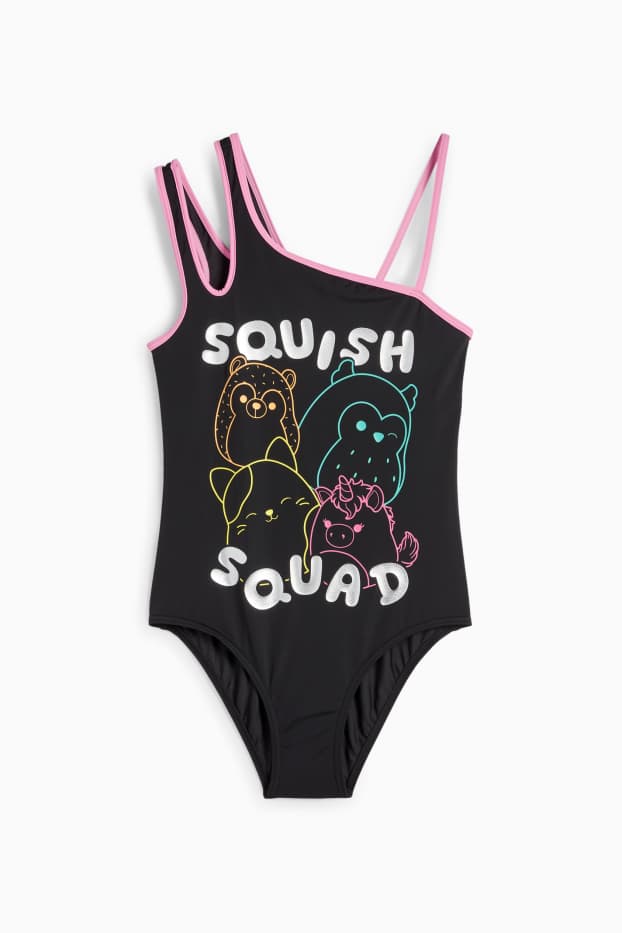 Děti - dívky - Squishmallows - jednodílné dámské plavky - LYCRA® XTRA LIFE™ - černá