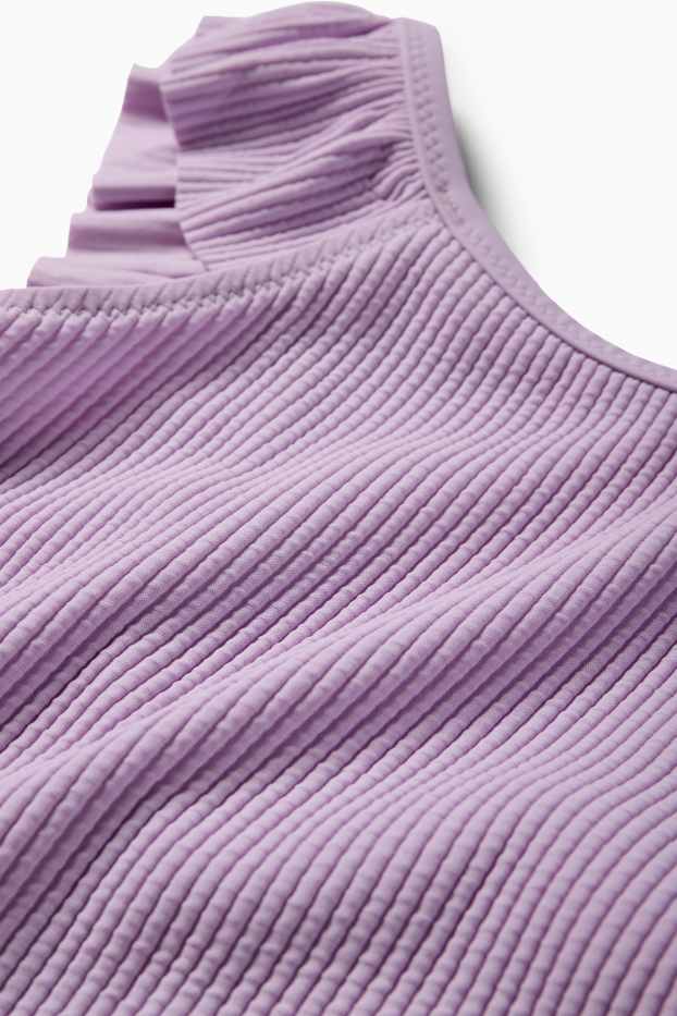Niños: niñas - Bañador - LYCRA® XTRA LIFE™ - de canalé - violeta claro