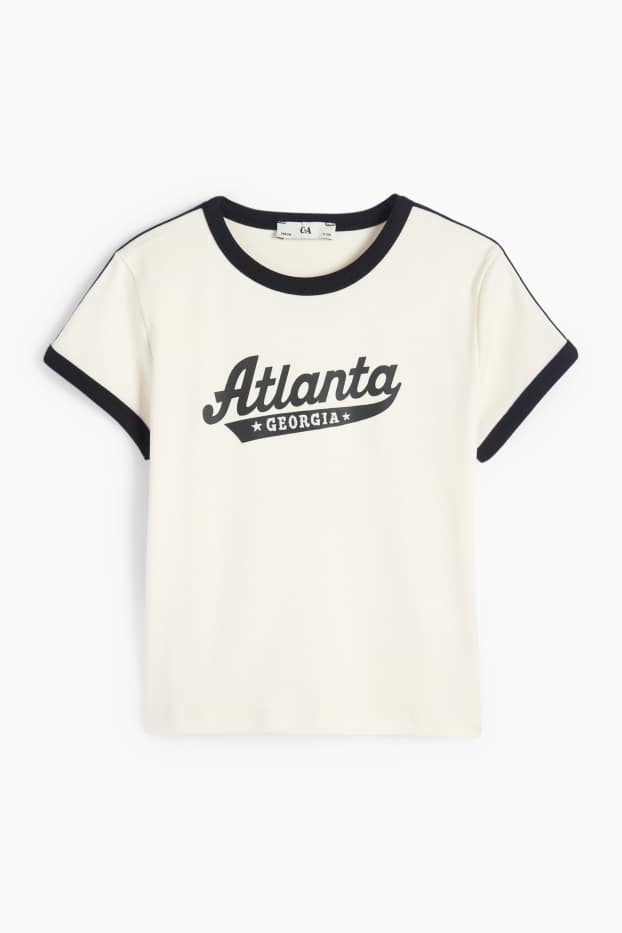 Kinderen: meisjes - Atlanta - T-shirt - crème wit