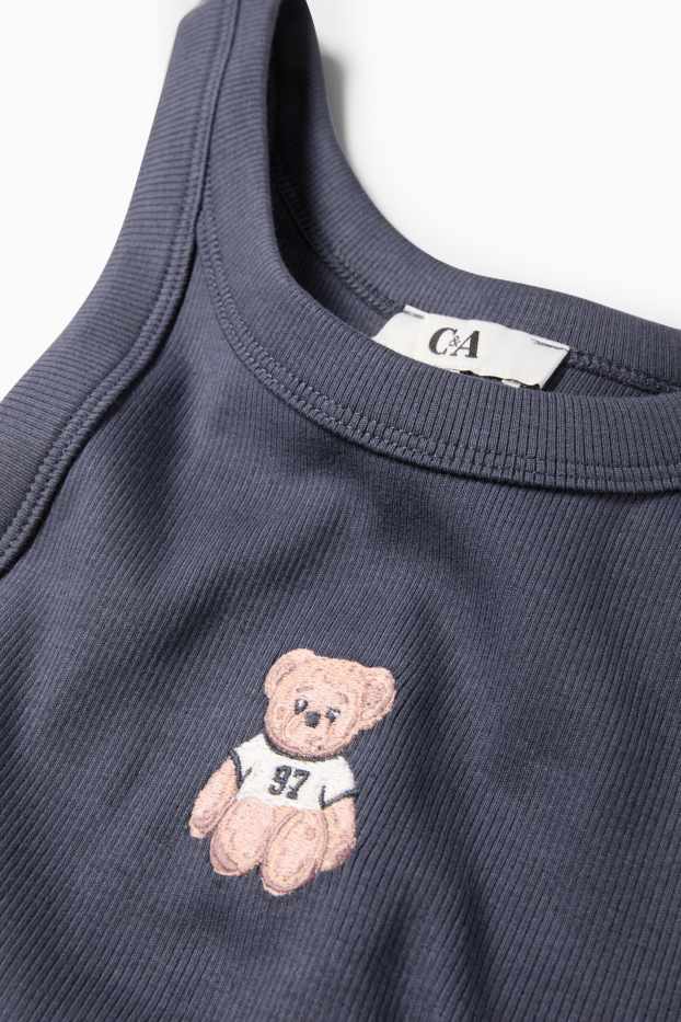 Women - Top - ribbed - dark blue