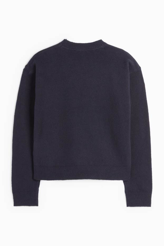 Kinder Mädchen - Pullover - dunkelblau