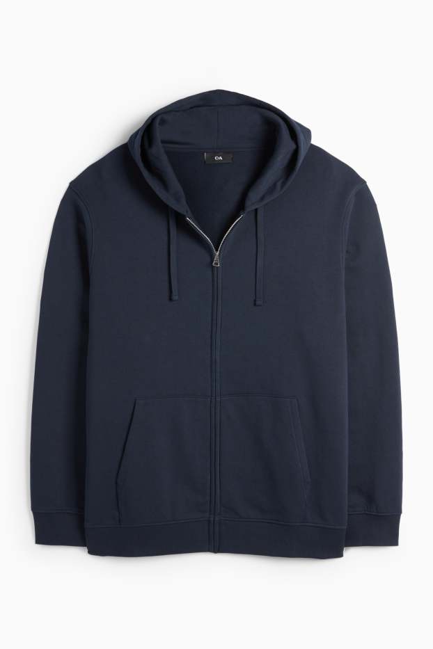 Herren - Sweatjacke mit Kapuze - dunkelblau