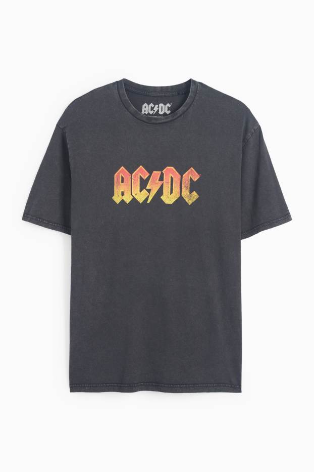 Hommes - T-shirt - relaxed fit- AC/DC - gris foncé