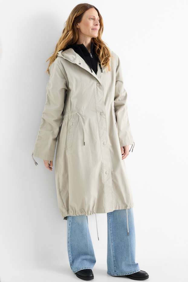 Donna - Parka con cappuccio - grigio chiaro