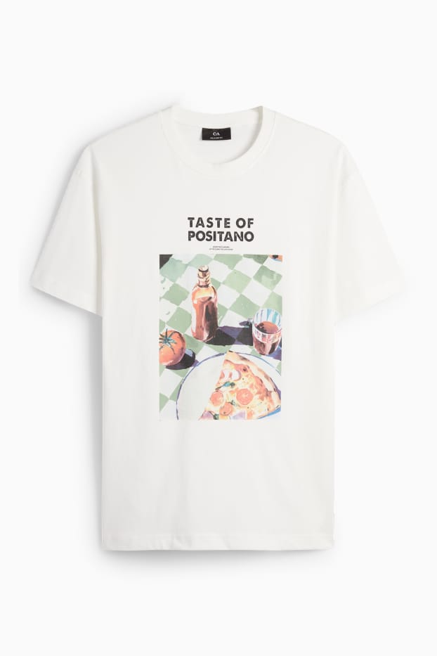 Hommes - T-shirt - relaxed fit - blanc