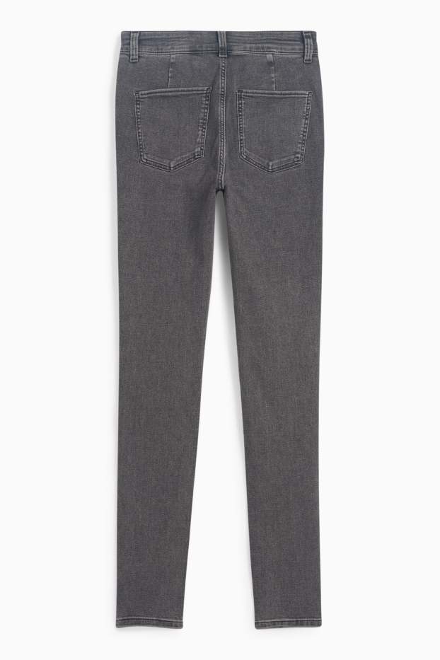 Mujer - Jegging jeans - high waist - vaqueros - gris