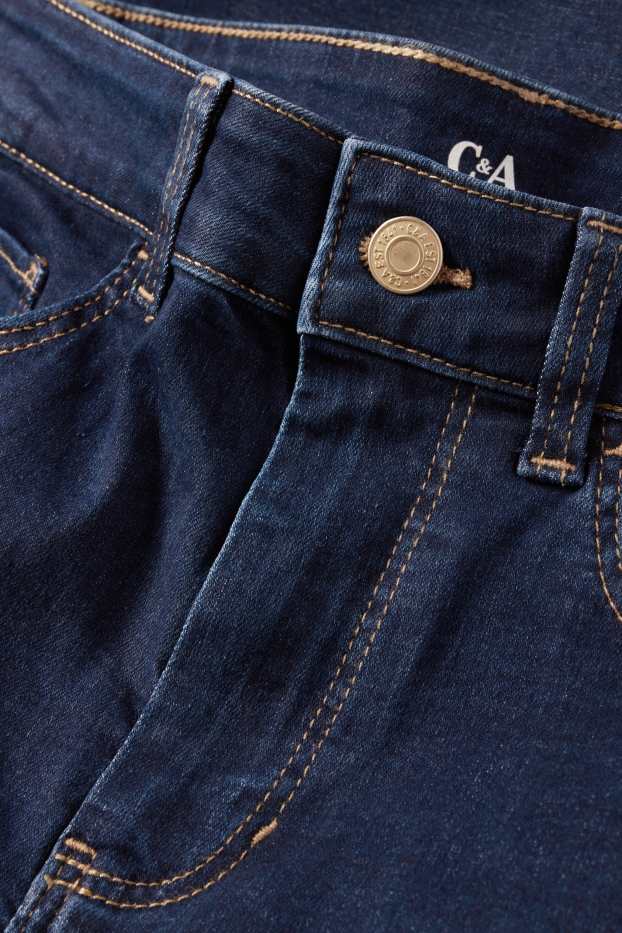 Kobiety - Jegging jeans - wysoki stan - dżins-ciemnoniebieski