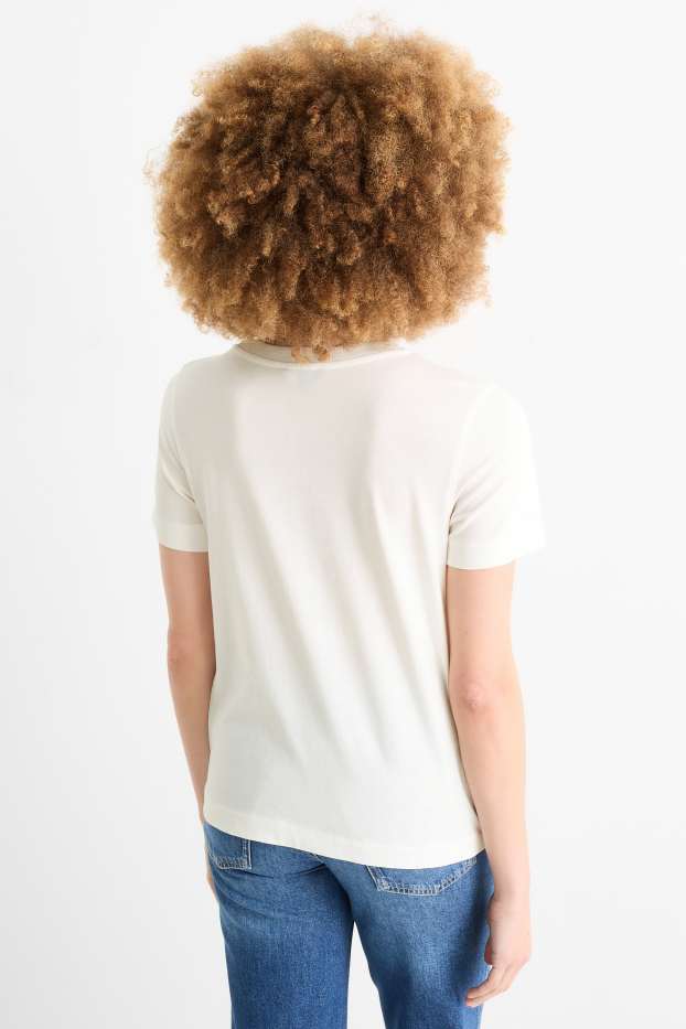 Damen - T-Shirt - Regular Fit - weiß