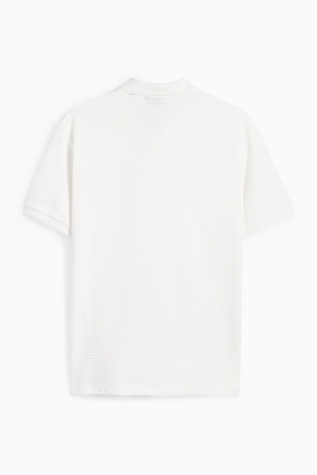 Uomo - Polo - regular fit - a coste  - bianco