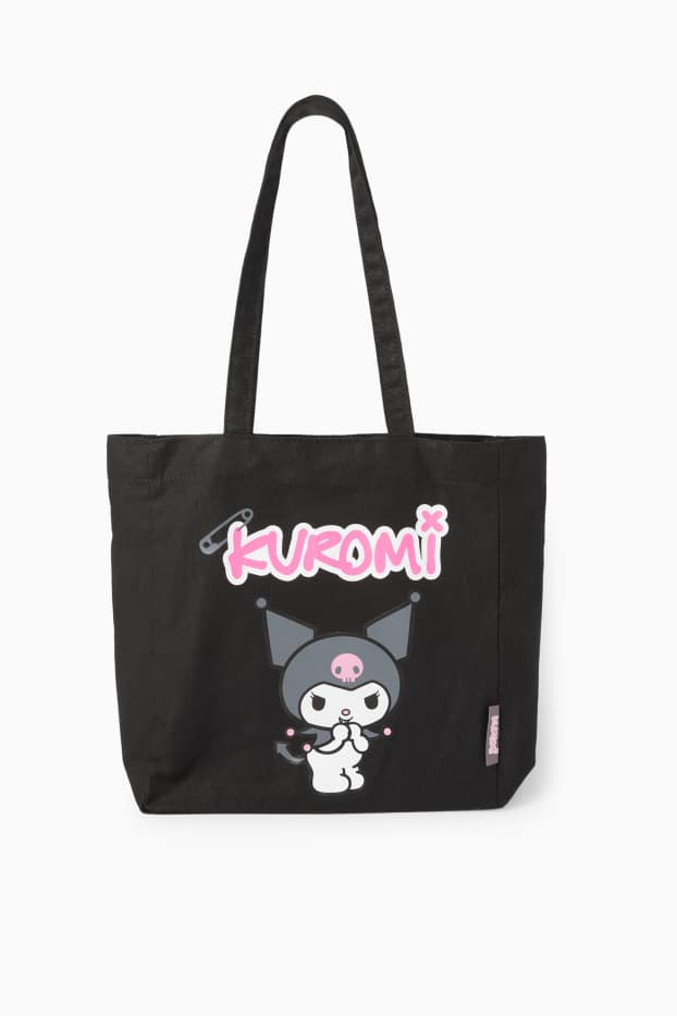 Kinder Mädchen - Kuromi - großer Shopper - schwarz