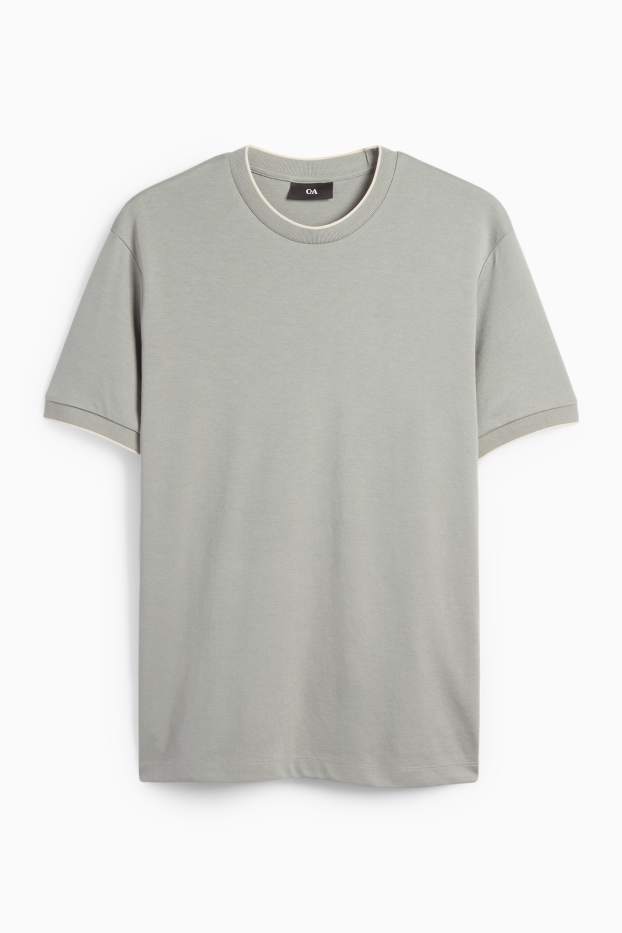 Pánské - Tričko - regular fit - šedá