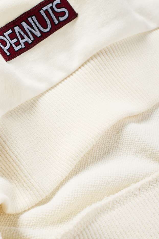 Kinderen: meisjes - Peanuts - hoodie - crème wit