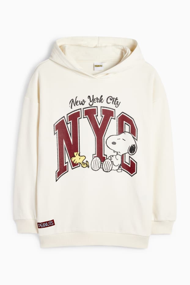 Kinderen: meisjes - Peanuts - hoodie - crème wit