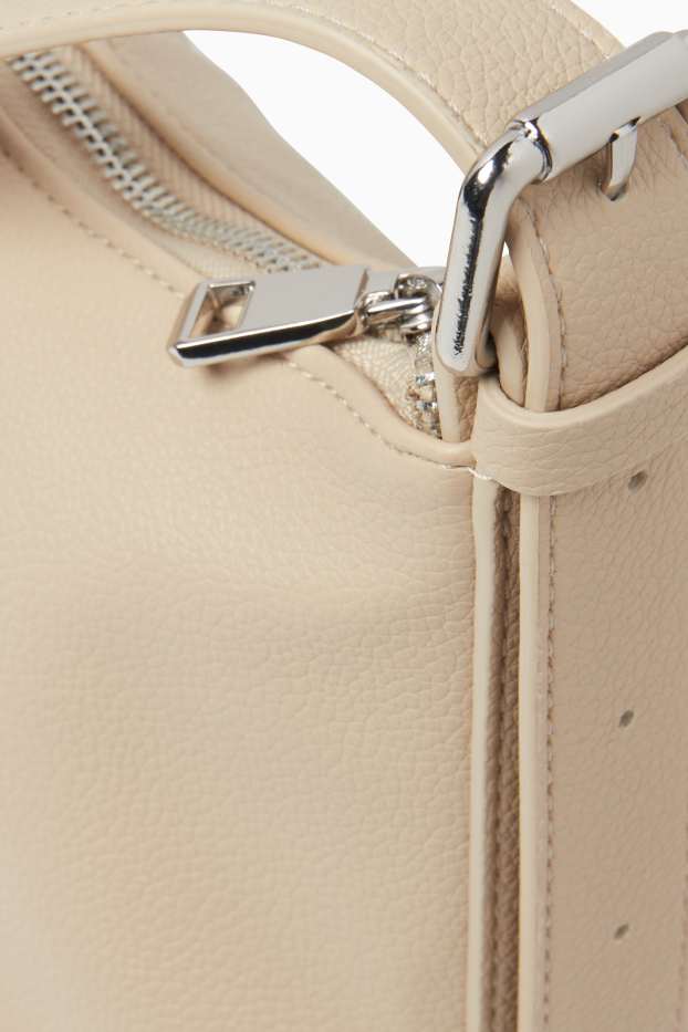 Femmes - Sac à bandoulière - matière synthétique - beige