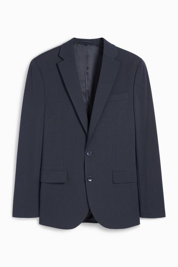 Herren - Baukasten-Sakko - Slim Fit - Flex - LYCRA® - gestreift - dunkelblau