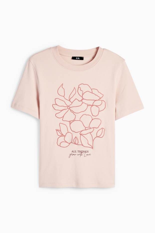 Damen - T-Shirt - Regular Fit - rosa