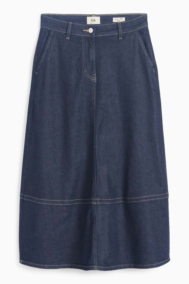 Damen - Jeansrock - dunkeljeansblau