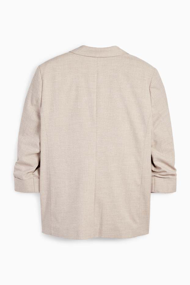 Dona - Longblazer - regular fit - texturat - beix