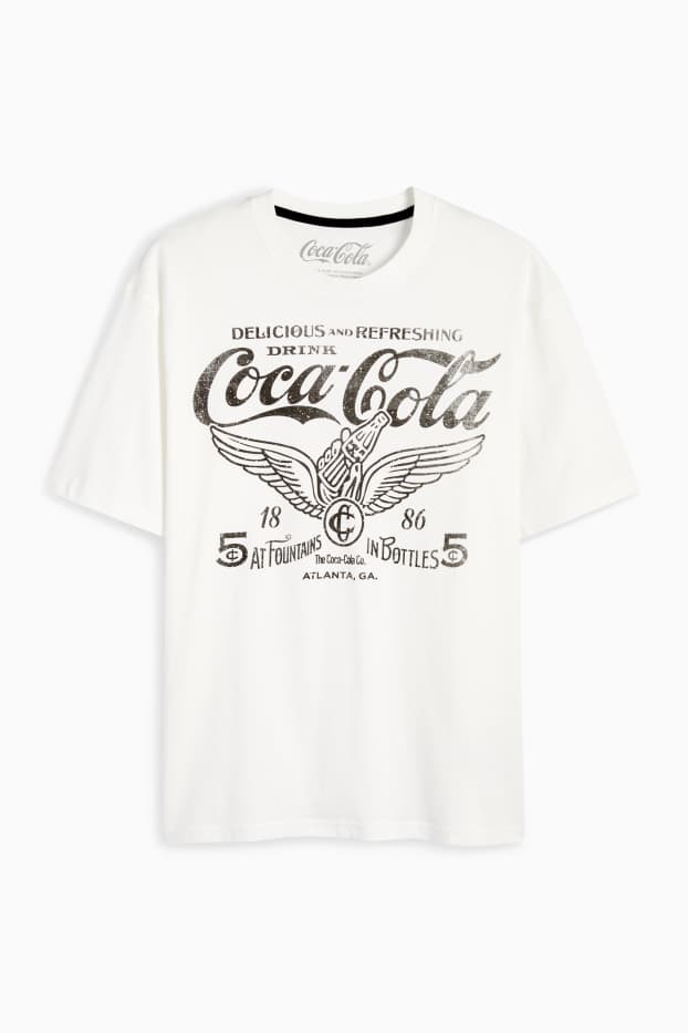 Hommes - T-shirt - regular fit - Coca-Cola - blanc