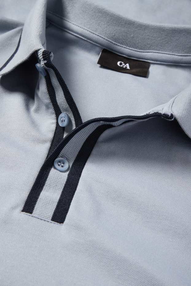 Herren - Poloshirt - grau