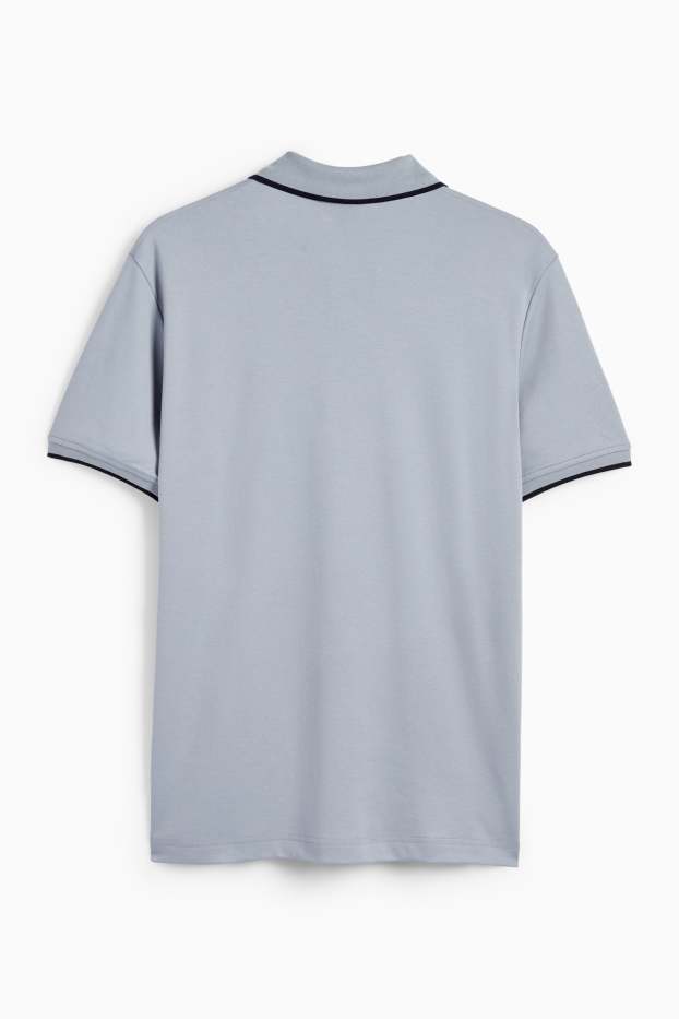 Herren - Poloshirt - grau