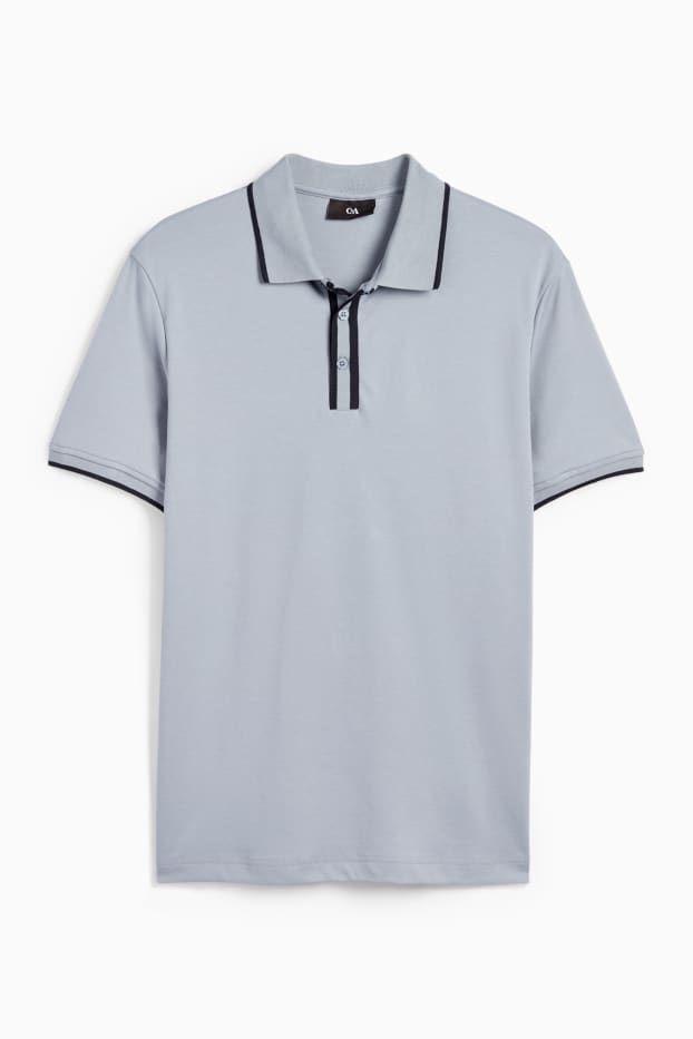 Herren - Poloshirt - grau