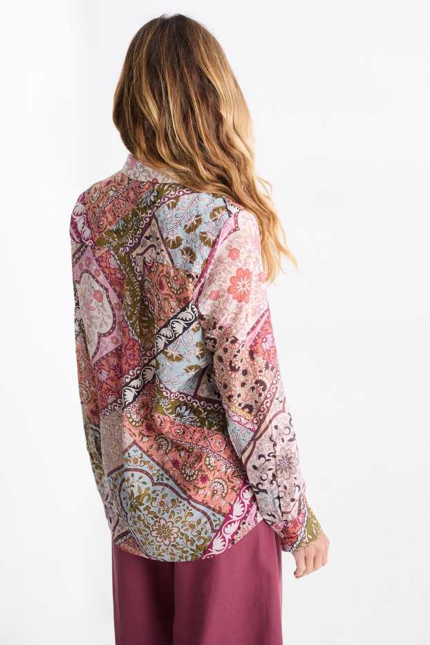 Damen - Bluse - geblümt - bunt
