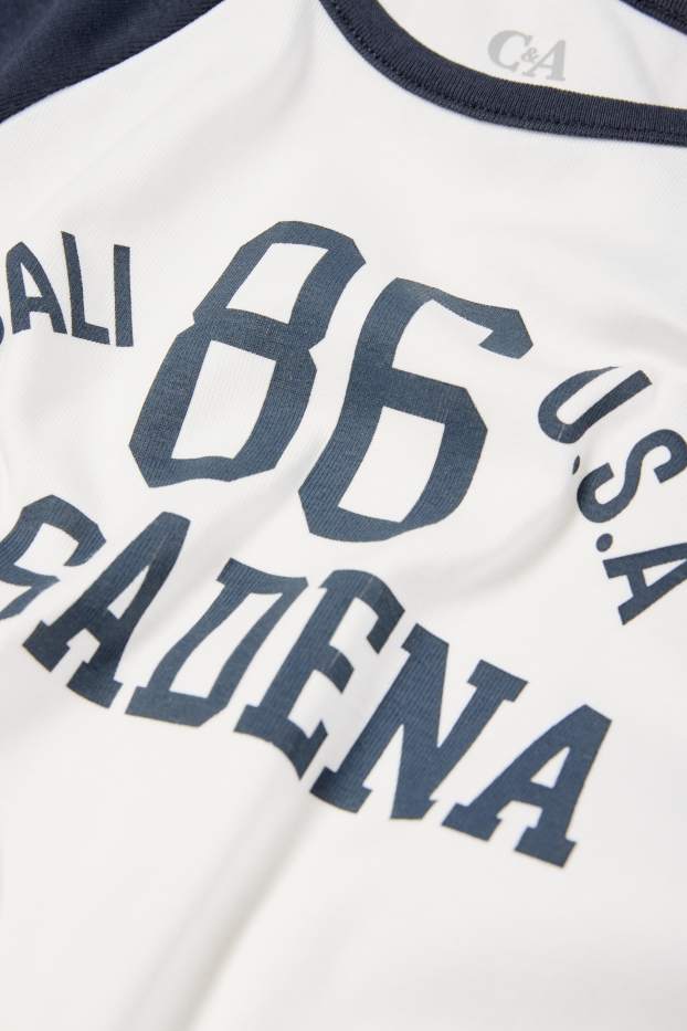 Kinderen: meisjes - Pasadena - T-shirt - donkerblauw / wit