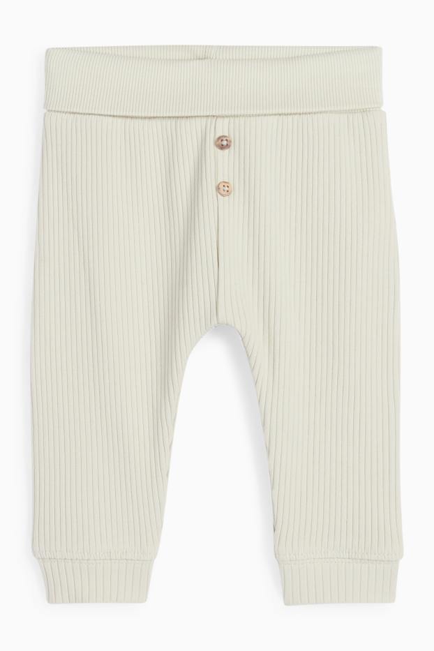 Unisex - Gemüse - Baby-Outfit - 2 teilig - cremeweiss