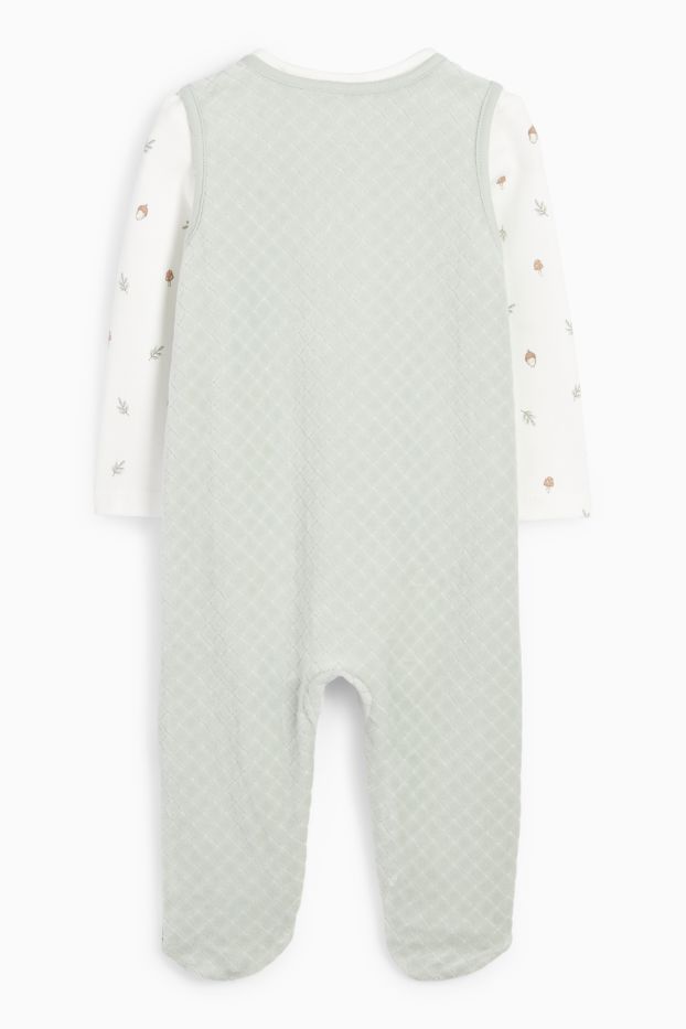 Unisex - Ossets - conjunt de pijama d’una peça - 2 peces - verd menta