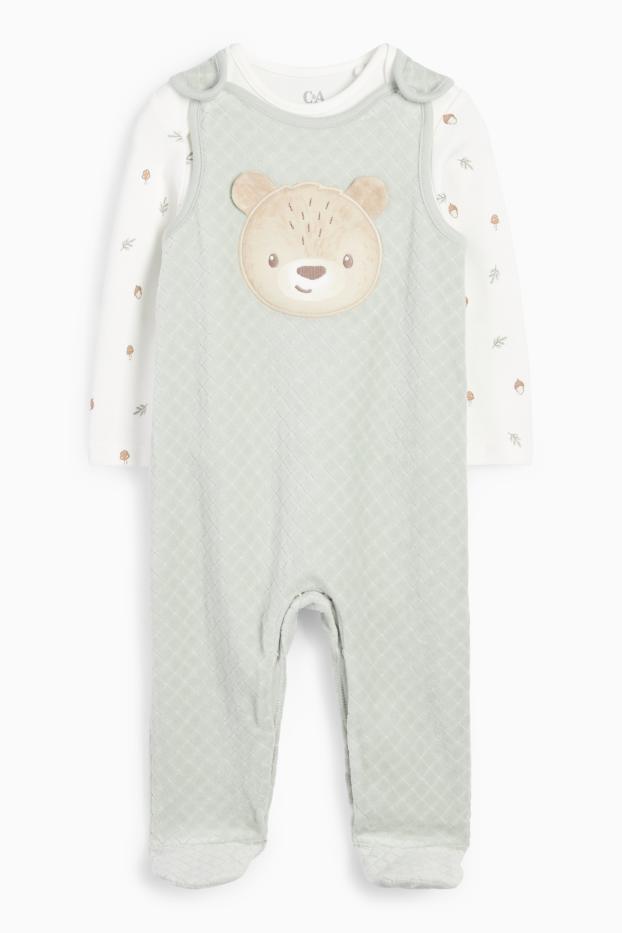 Unisex - Ossets - conjunt de pijama d’una peça - 2 peces - verd menta