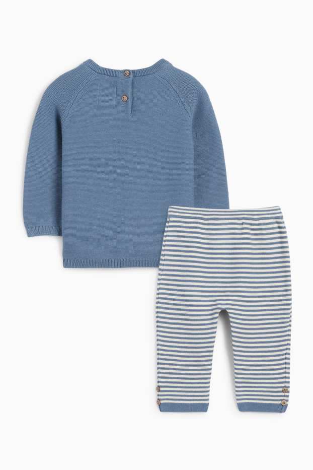 Baby Jungen - Baby-Outfit - 2 teilig - blau
