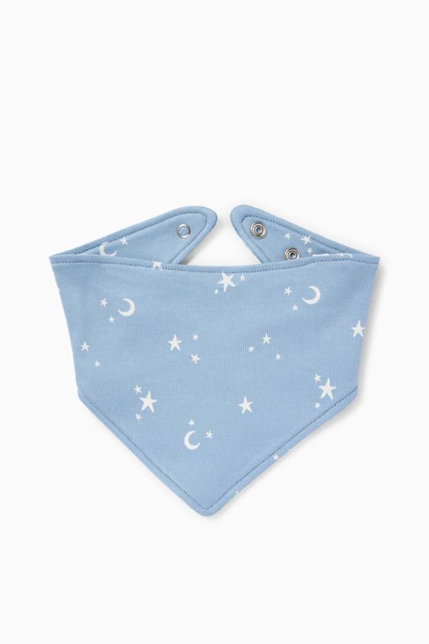 Baby Buben - Bärchen, Mond und Sternchen - Erstlings-Set - 3 teilig - blau / weiß