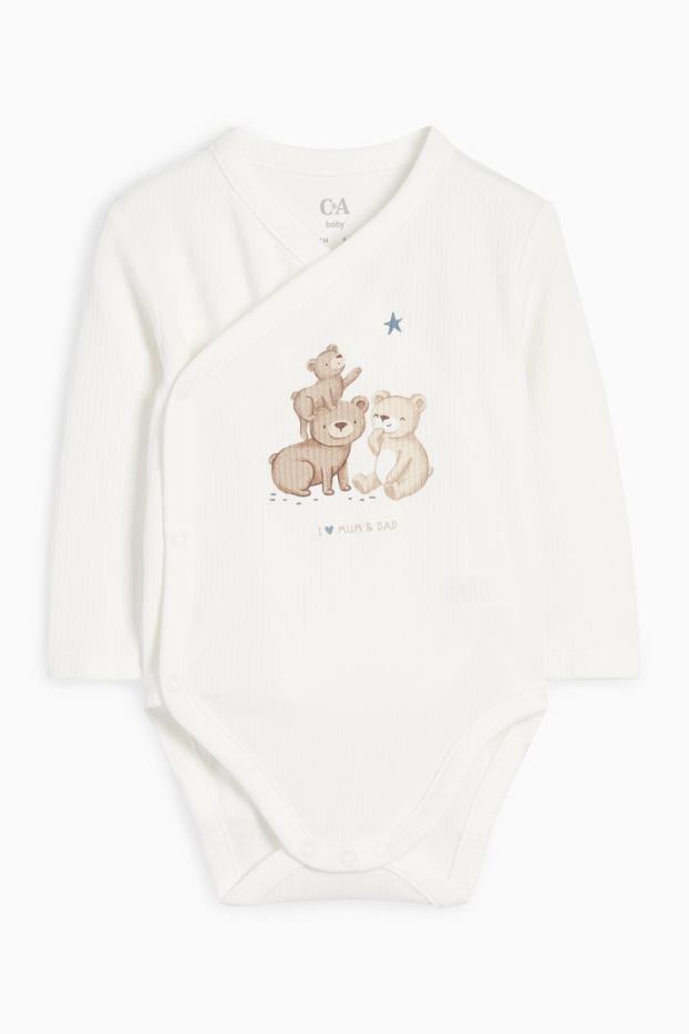 Baby Buben - Bärchen, Mond und Sternchen - Erstlings-Set - 3 teilig - blau / weiß