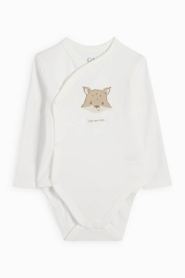 Unisex - Bosdieren - newbornset - 3-delig - licht beige