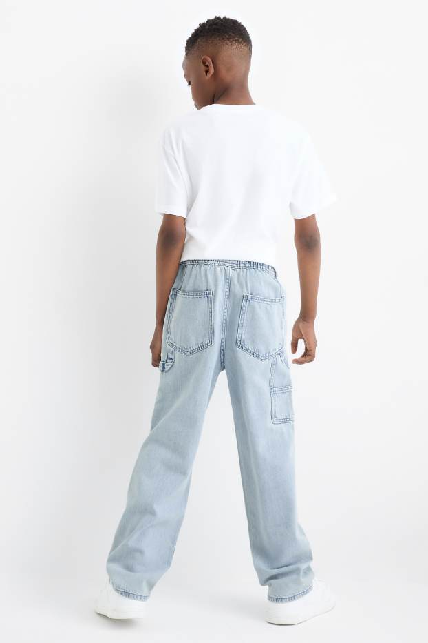 Kinder Jungen - Loose Fit Jeans - helljeansblau