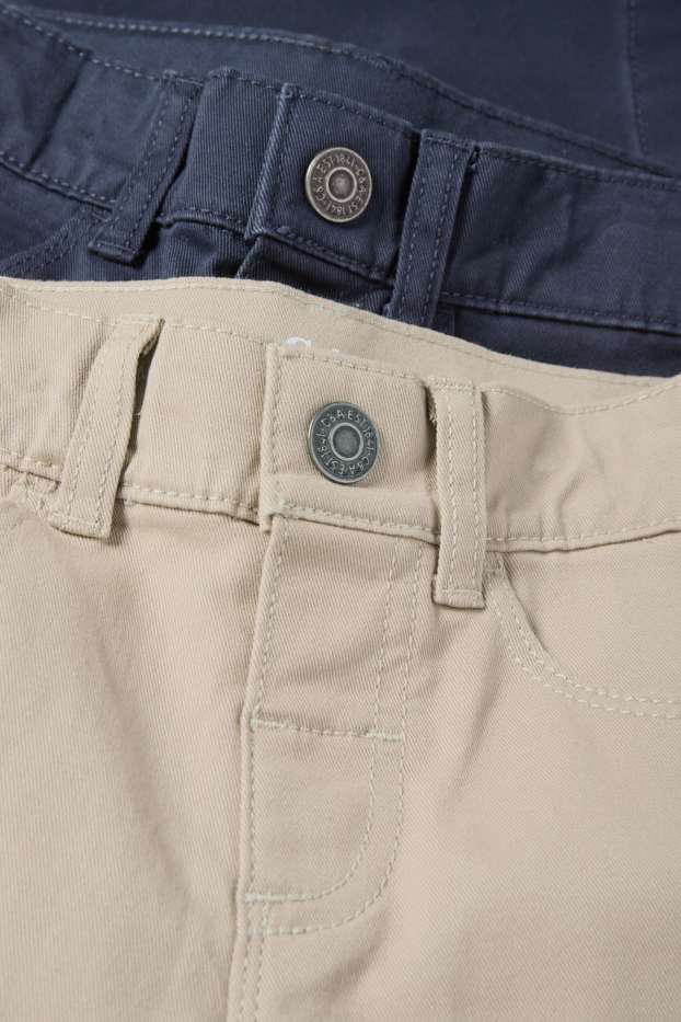 Kinder Buben - Multipack 2er - Stoffhose - dunkelblau