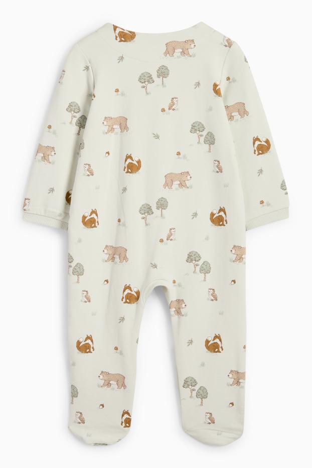 Unisex - Animales silvestres - pijama para bebé - verde menta