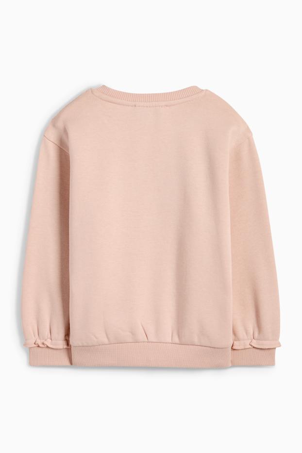 Children Girls - Cat - sweatshirt - rose