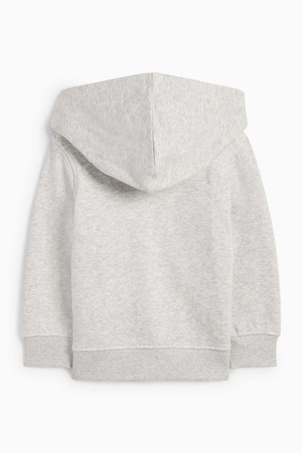 Enfants garçons - Sweat zippé à capuche - gris clair chiné