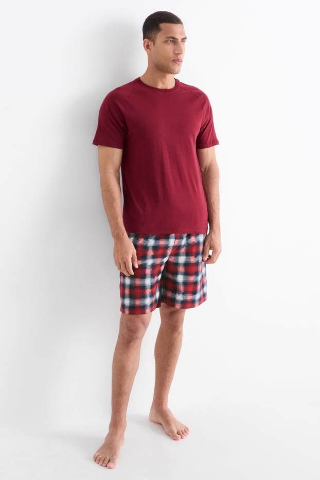 Men - Short pyjamas - red