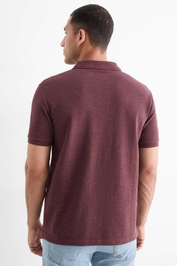 Herren - Poloshirt - bordeaux