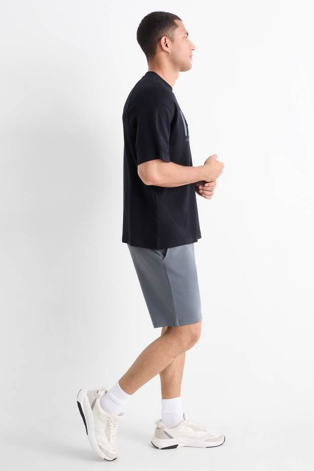 Home - Pantalons curts de xandall - gris fosc