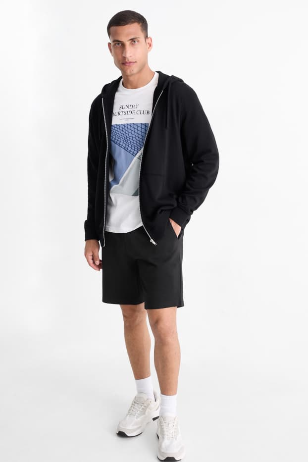 Heren - Sweatshorts - zwart