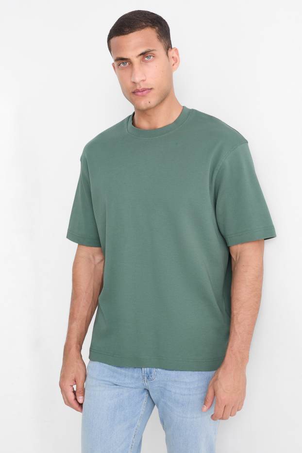 Men - T-shirt - relaxed fit - green