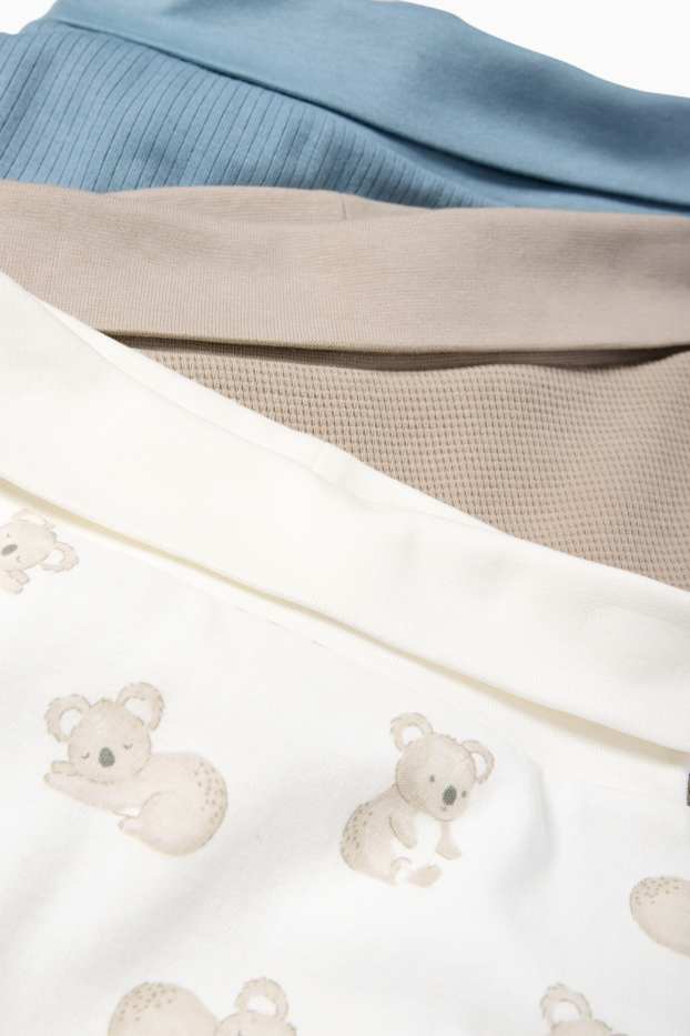 Baby Jungen - Multipack 3er - Koala - Erstlingshose - blau  / beige