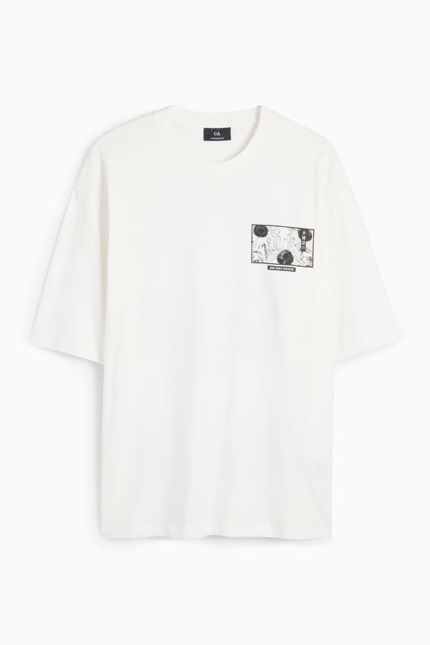 Hommes - T-shirt - oversize - blanc